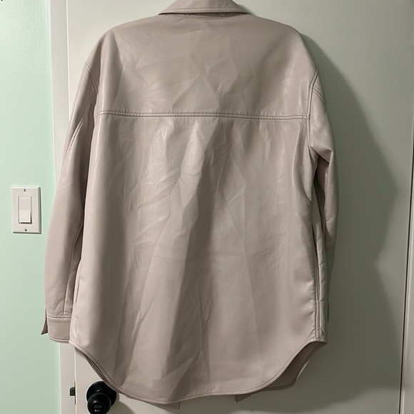 Wilfred Ganna Jacket Vegan Leather Vin Gris Medium EUC - Picture 4 of 7